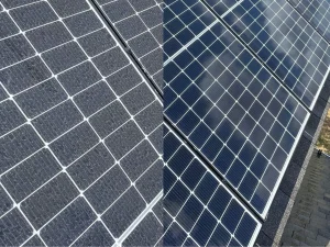 Solar Brite professional team cleaning solar panels in Karachi, Pakistan – part of our work gallery 5