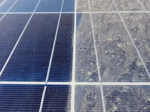 Solar Brite professional team cleaning solar panels in Karachi, Pakistan – part of our work gallery 6